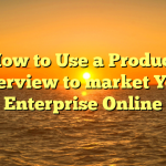 How to Use a Product Overview to market Your Enterprise Online