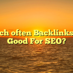 Which often Backlinks Are Good For SEO?